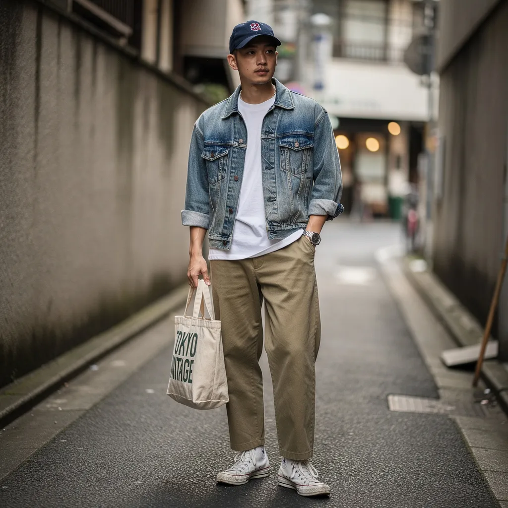 Мужчина одетый в стиле Амекадзи