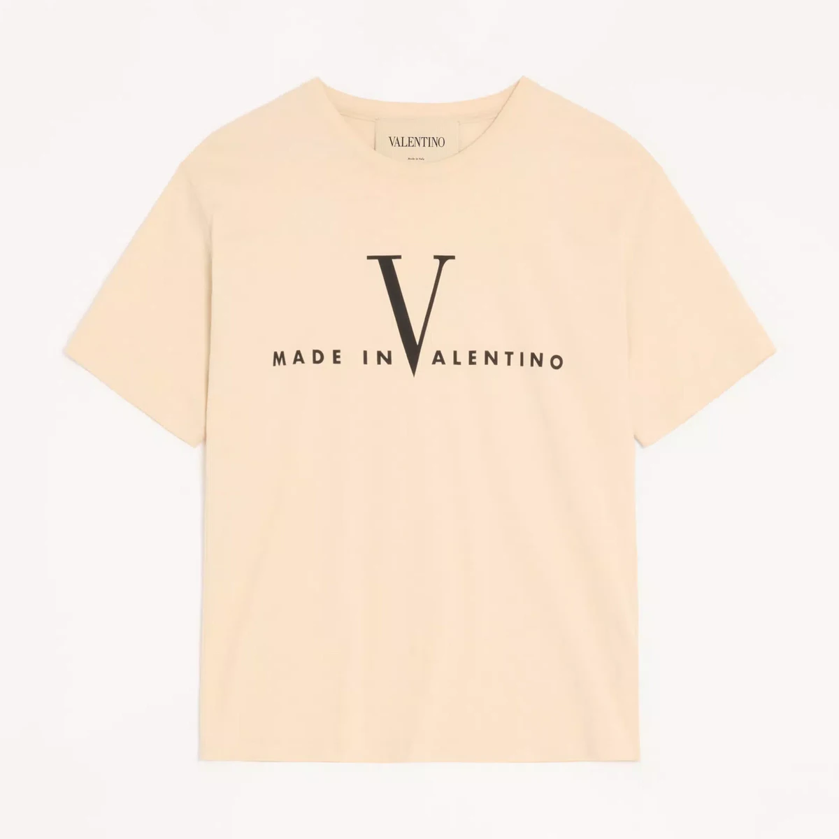 Футболка Valentino из хлопка с принтом Made In Valentino