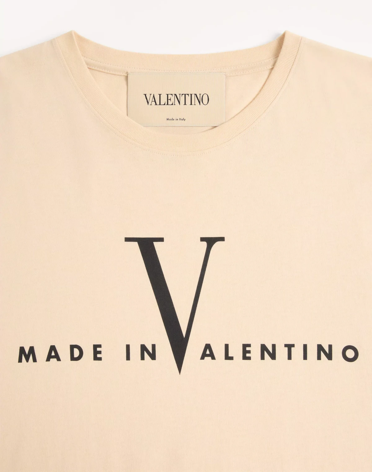 Футболка Valentino из хлопка с принтом Made In Valentino