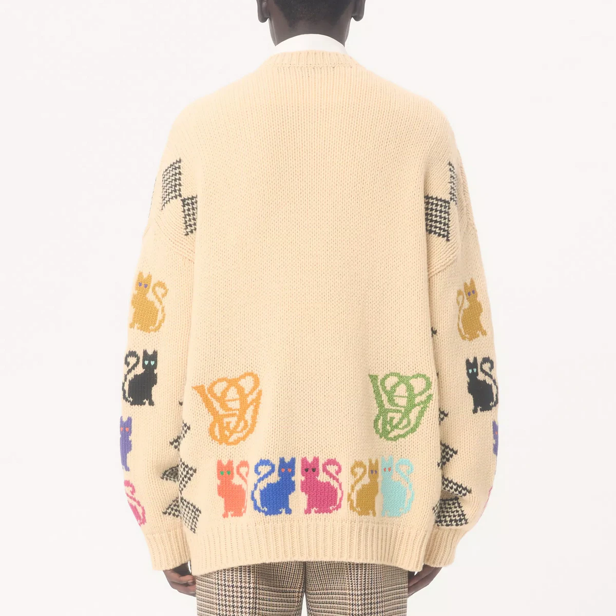 Кардиган Valentino из шерсти с жаккардовым узором Le Chat De La Maison